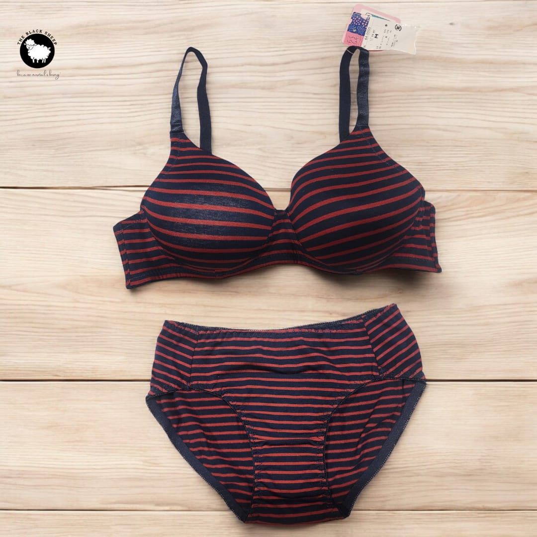 β¨ Everyday Stripes Wireless Bra Set β¨