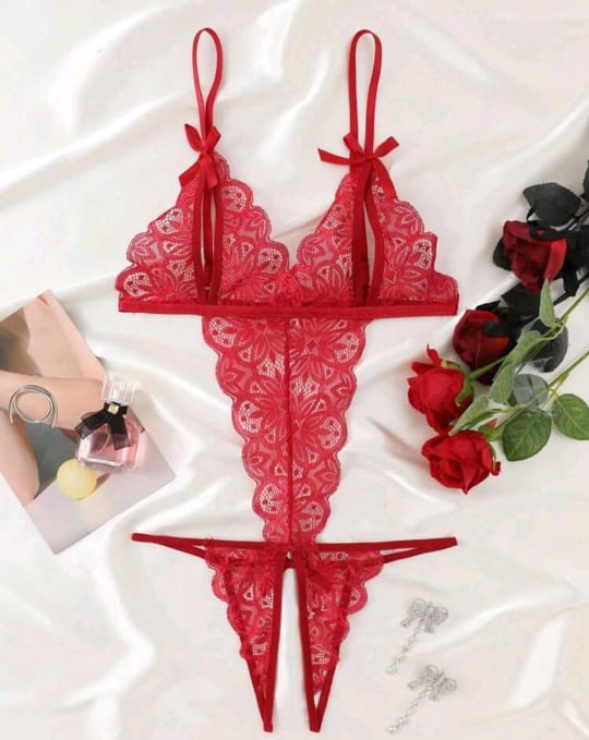 Allure Lace One-Piece (Burgundy)