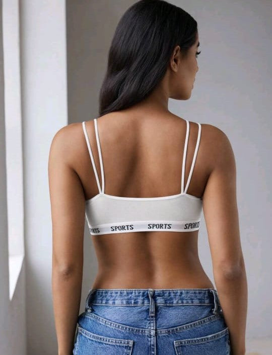 Flex & Flow Sports Bra (White)