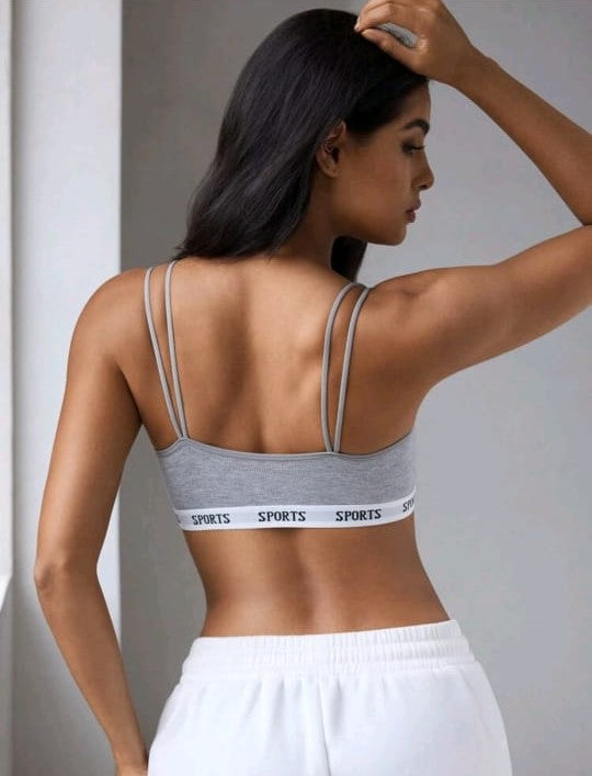 Flex & Flow Sports Bra (Grey)