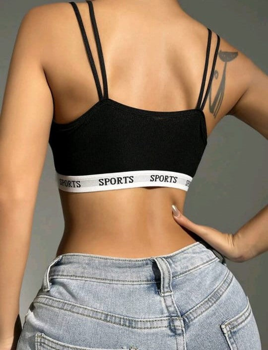 Flex & Flow Sports Bra (Black)