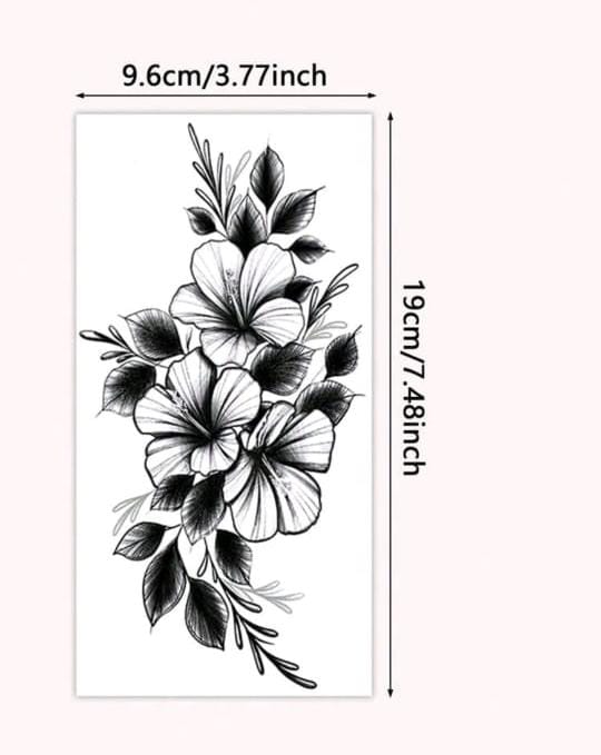 Floral Ink Tattoo Set