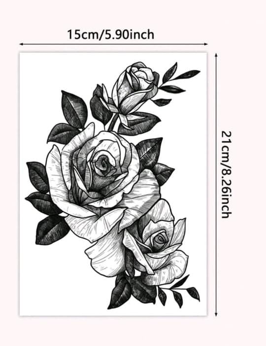 Floral Ink Tattoo Set