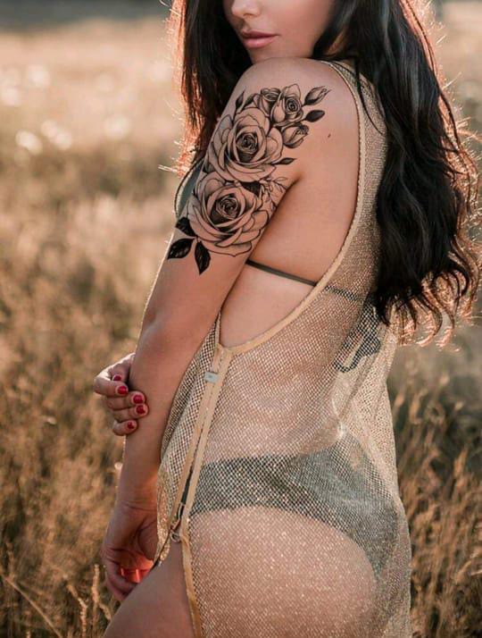 Floral Ink Tattoo Set