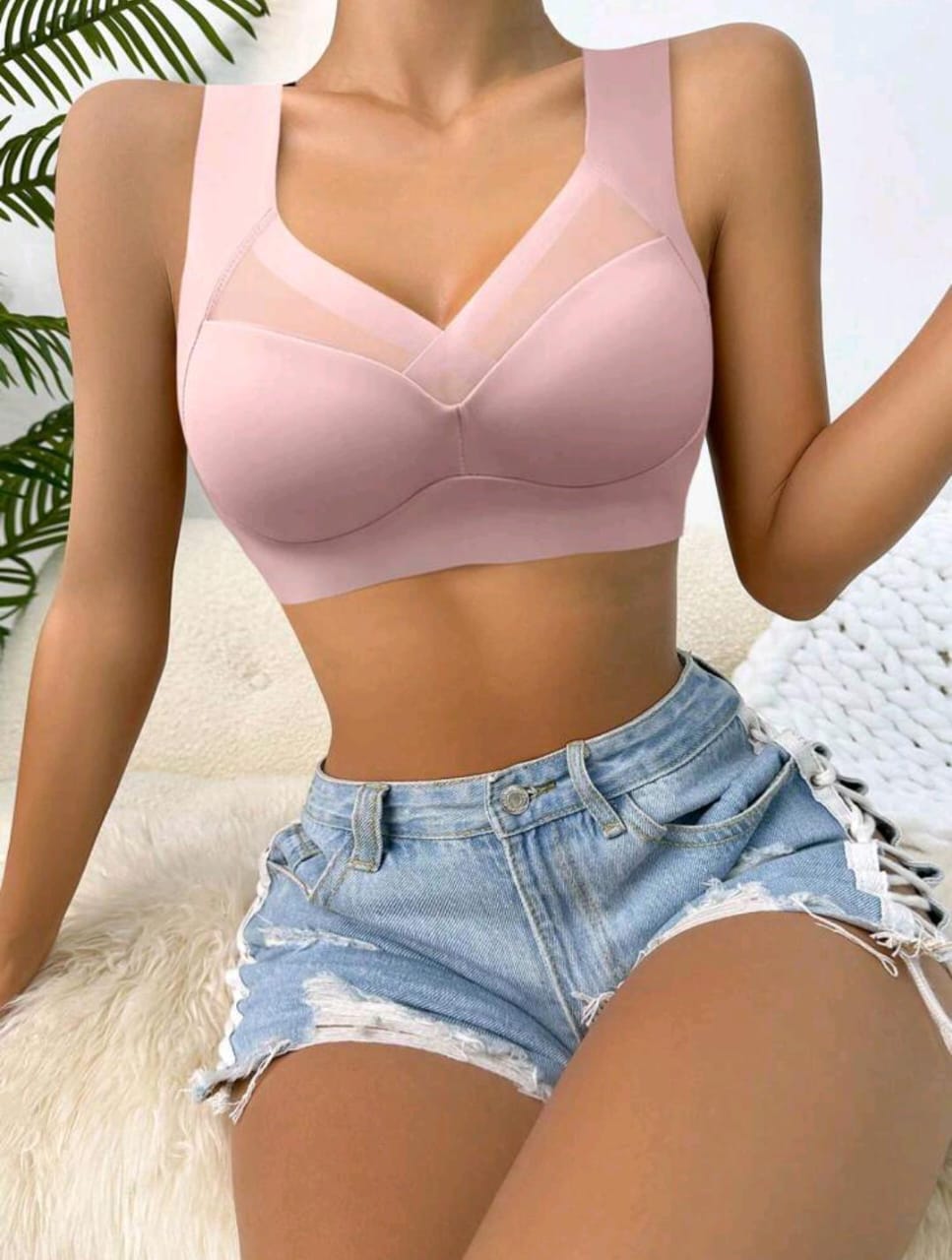 Easy Stretch Sports Bra (Pink)