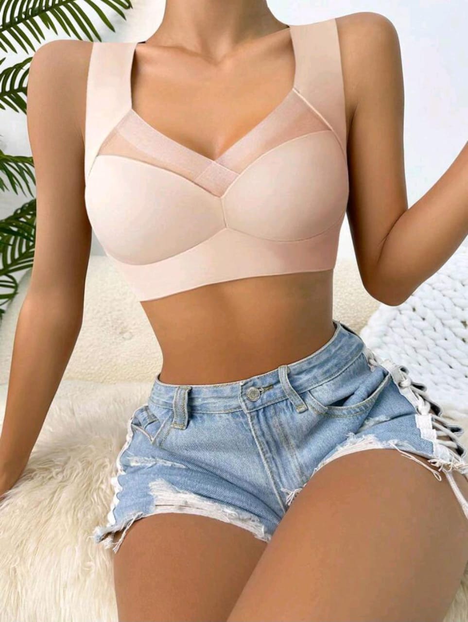 Easy Stretch Sports Bra (Apricot)