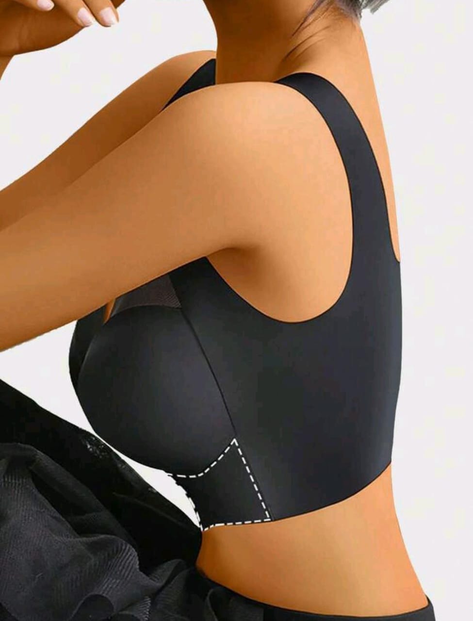 Easy Stretch Sports Bra (Black)
