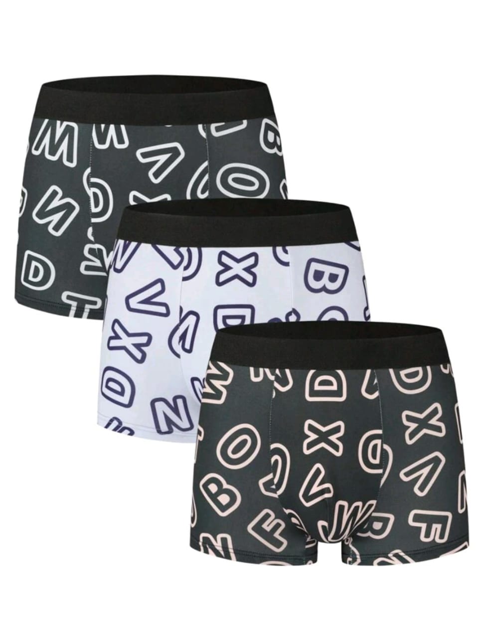 Alphabet Vibes Boxer Briefs - Pack of 3