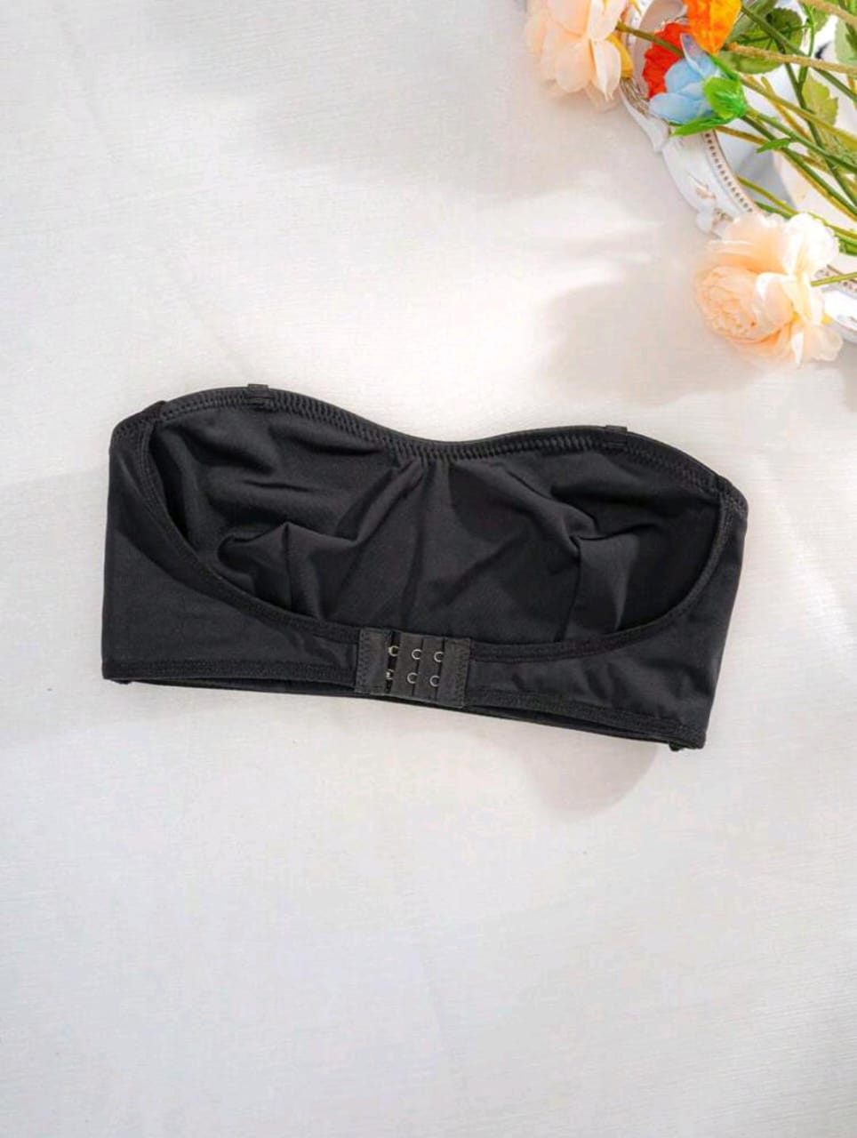 Essential Strapless Bra β Front Closure (Black)