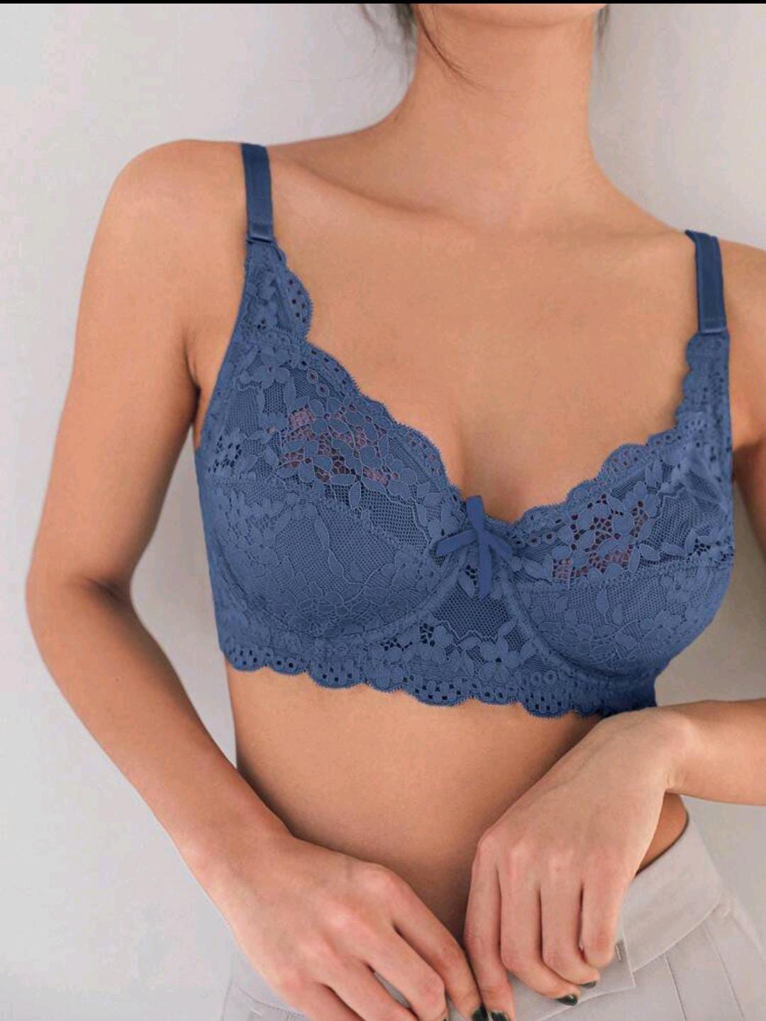 Daisy Elegance Underwire Bra (Blue)