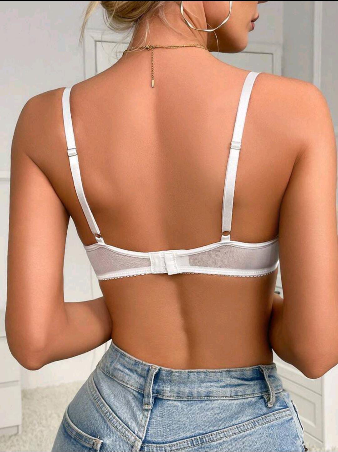 Diva Lace - Bow Detail Underwire Bra (White)