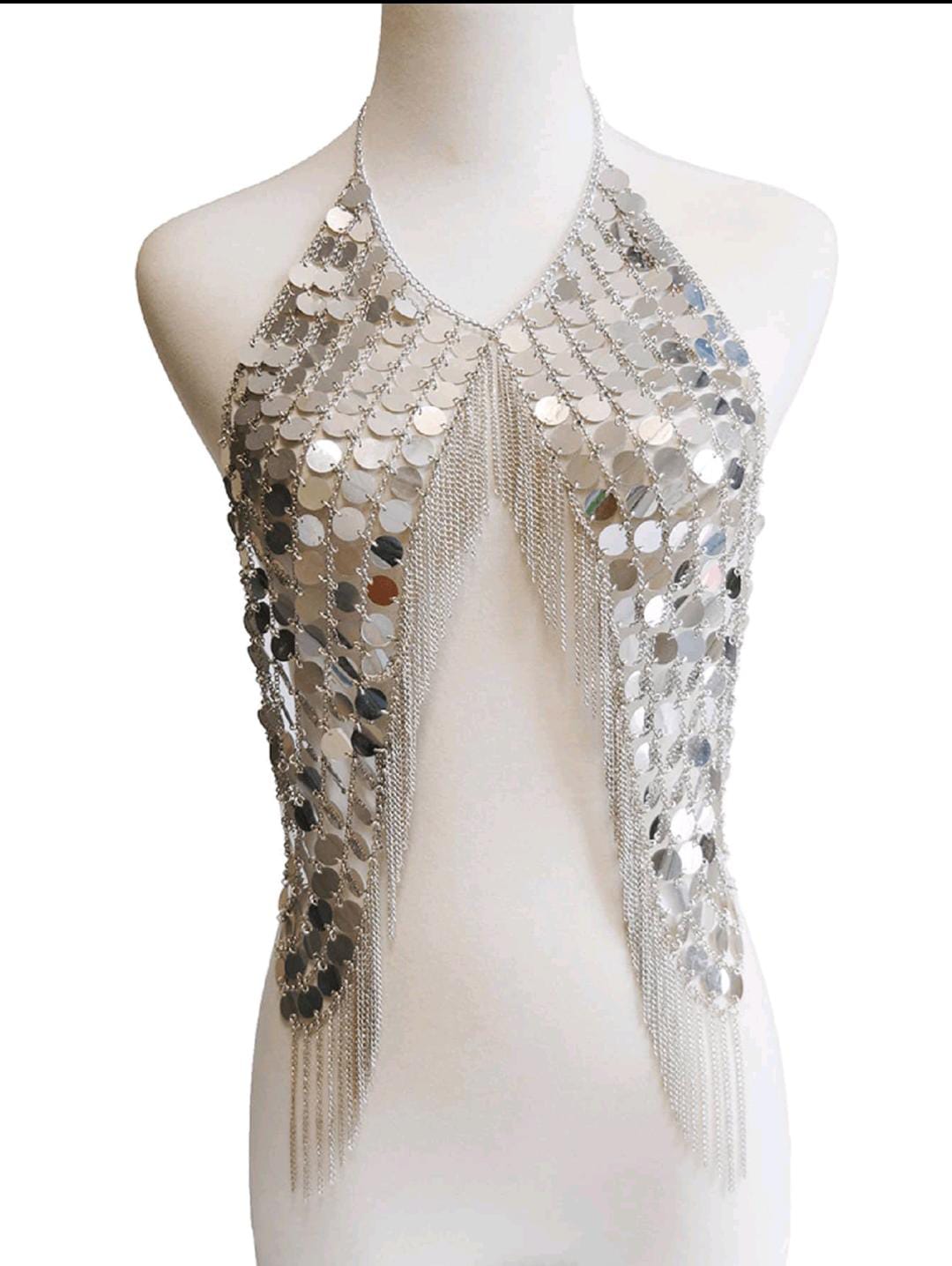 Disco Fever Chain Top (Silver)