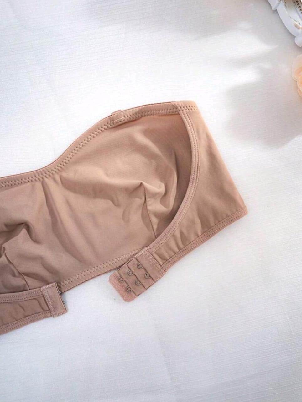 Essential Strapless Bra β Front Closure (Beige)