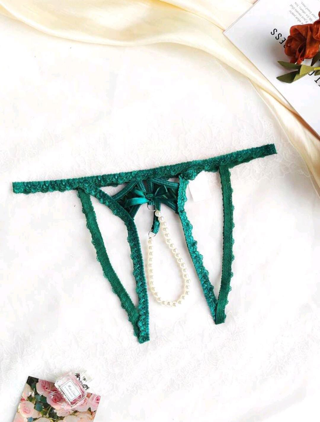 Naughty Strings Panty (Dark Green)
