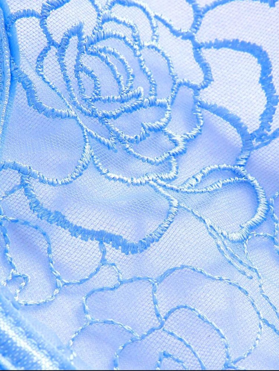 Petal Play Underwire Bra Set (Blue)