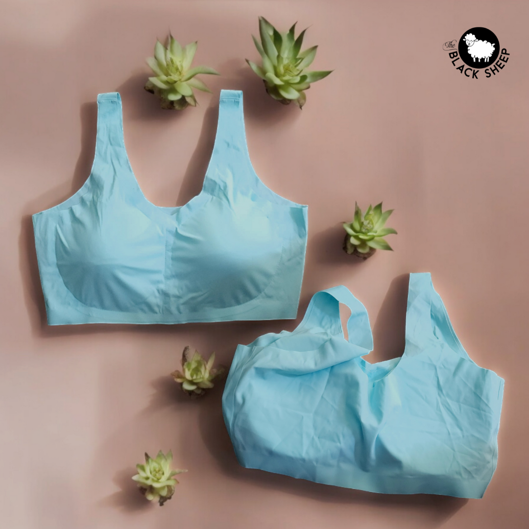 🏃‍♀️ FitFlex Sports Bra - Ocean Blue 🌊