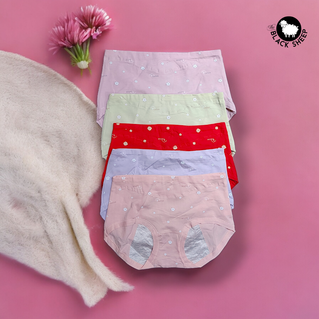 🌸 Cozy Blossom Period Panties (Red) 🌸