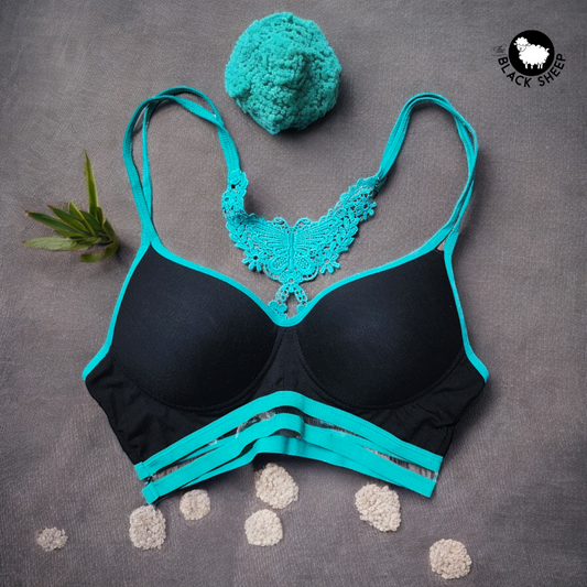 🌟 Radiant Rhythm Sports Bra - Electric Teal Edition 🌿