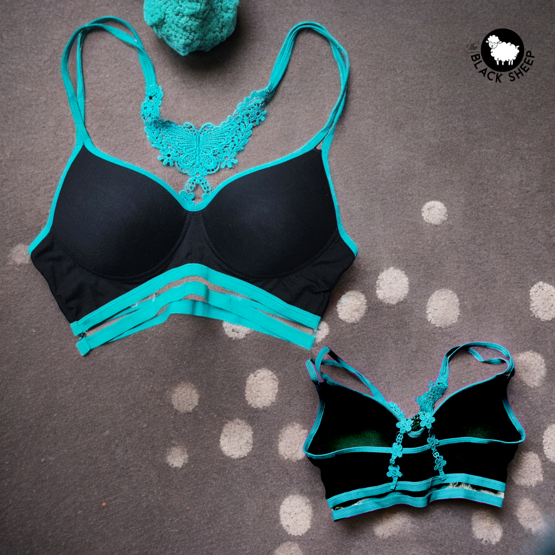 🌟 Radiant Rhythm Sports Bra - Electric Teal Edition 🌿