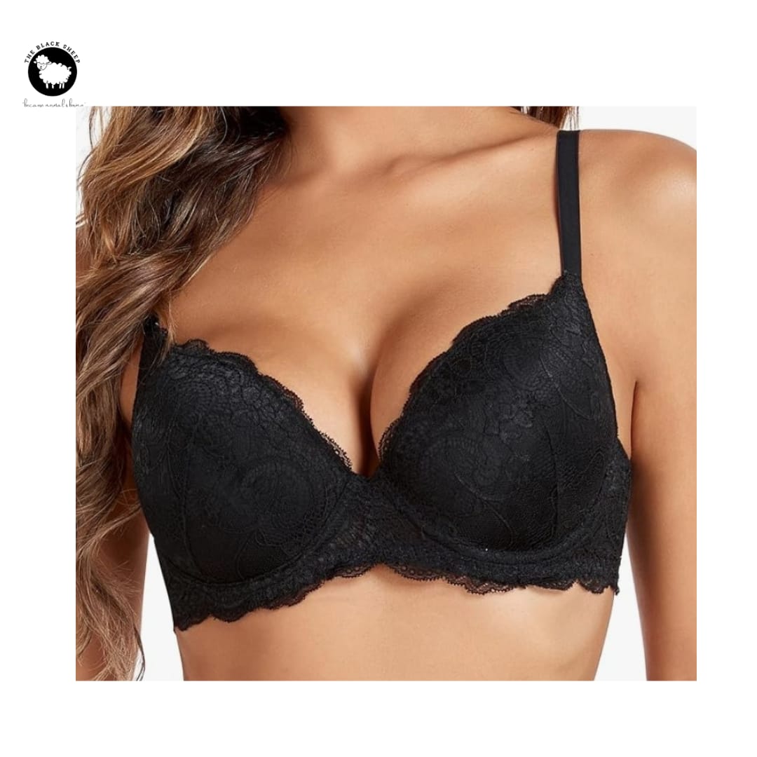 🖤 Midnight Desire - Lace Push-Up Bra 🖤