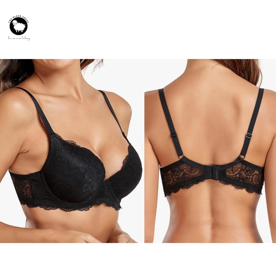 🖤 Midnight Desire - Lace Push-Up Bra 🖤