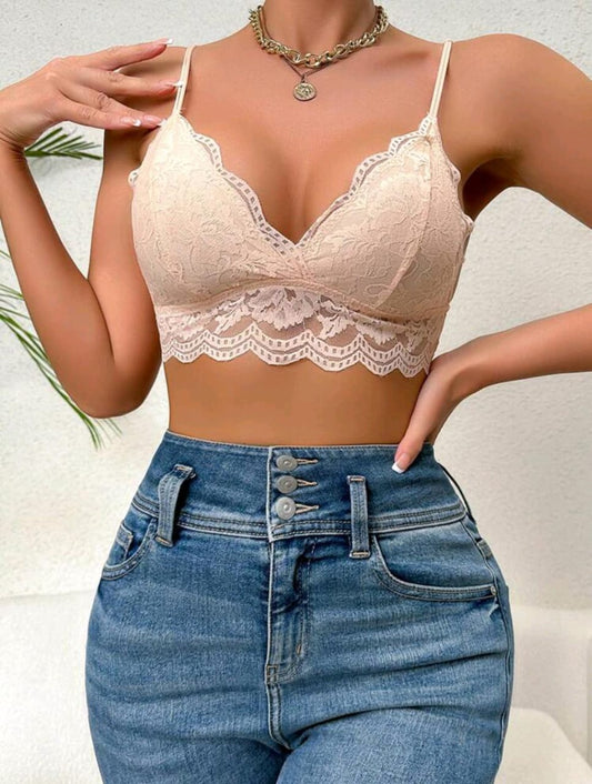 Lace Affair Bralette - Apricot