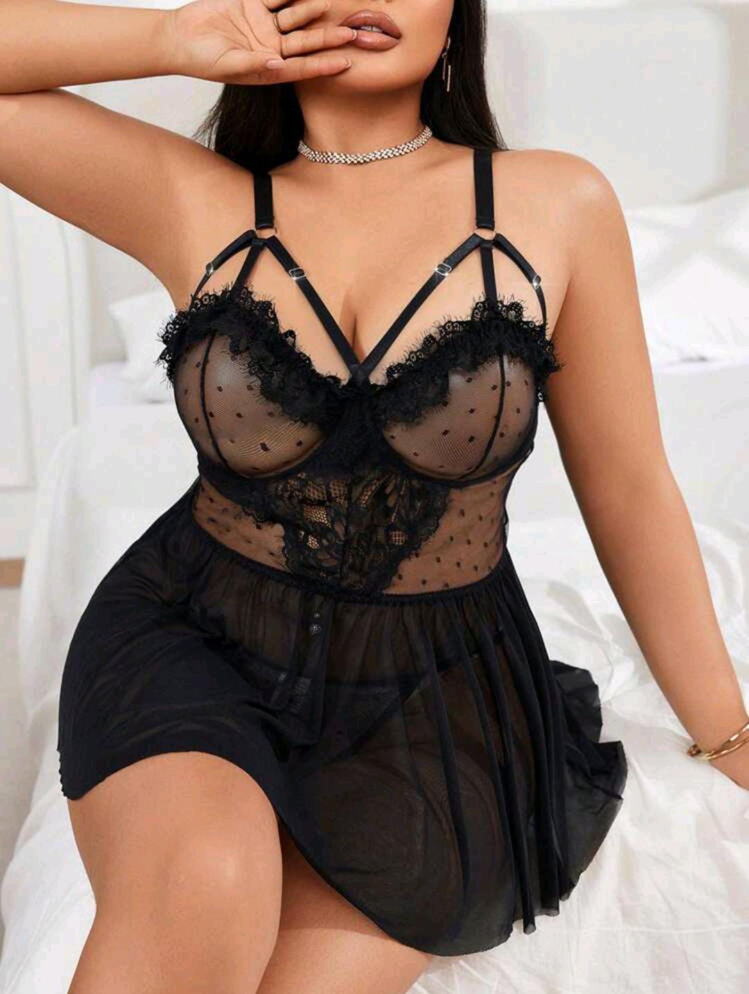 2 Piece Charm in a Nighty - Plus Size Nighty