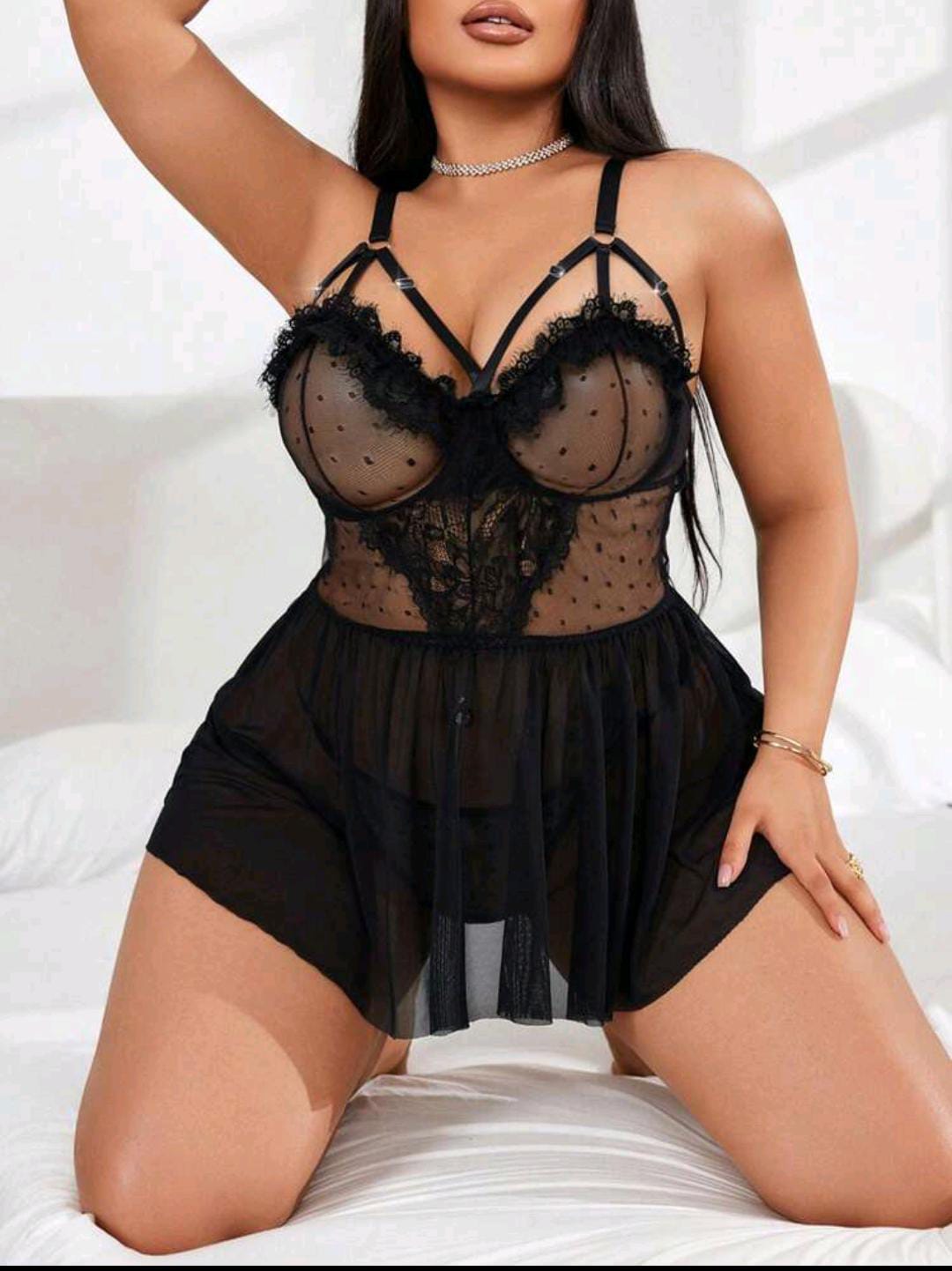 2 Piece Charm in a Nighty - Plus Size Nighty