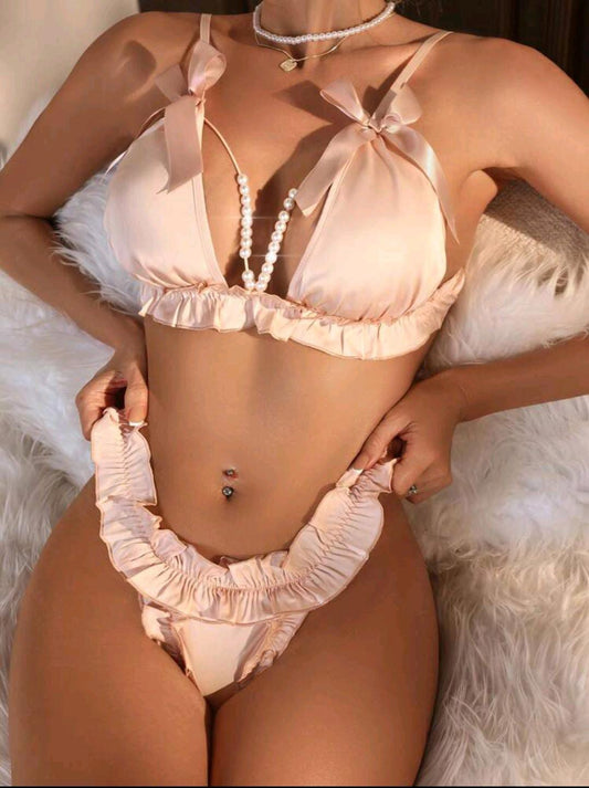 2 Piece Wrapped in Pearls Set (Pink)