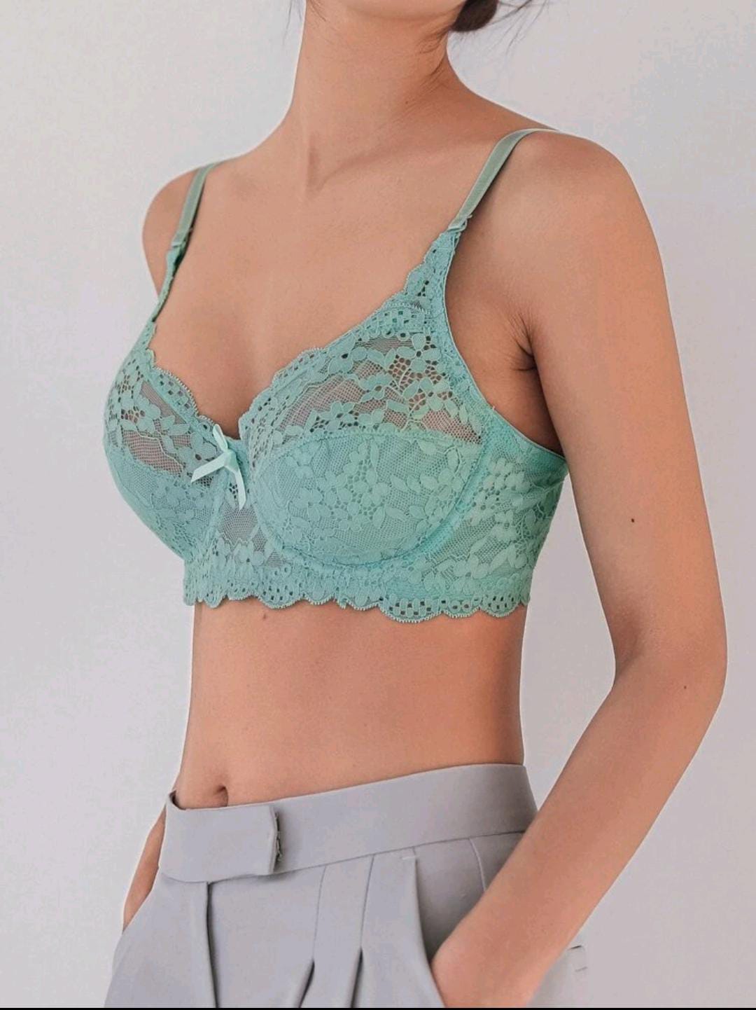 Daisy Elegance Underwire Bra (Mint Green)