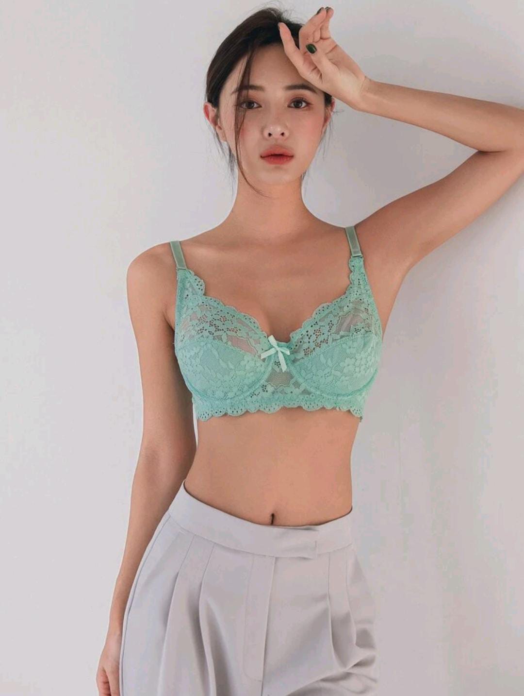 Daisy Elegance Underwire Bra (Mint Green)