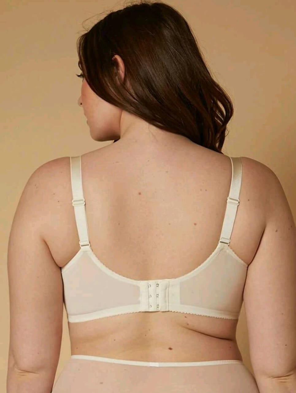 Classic Lace Full-Coverage Bra (Plus Size White)