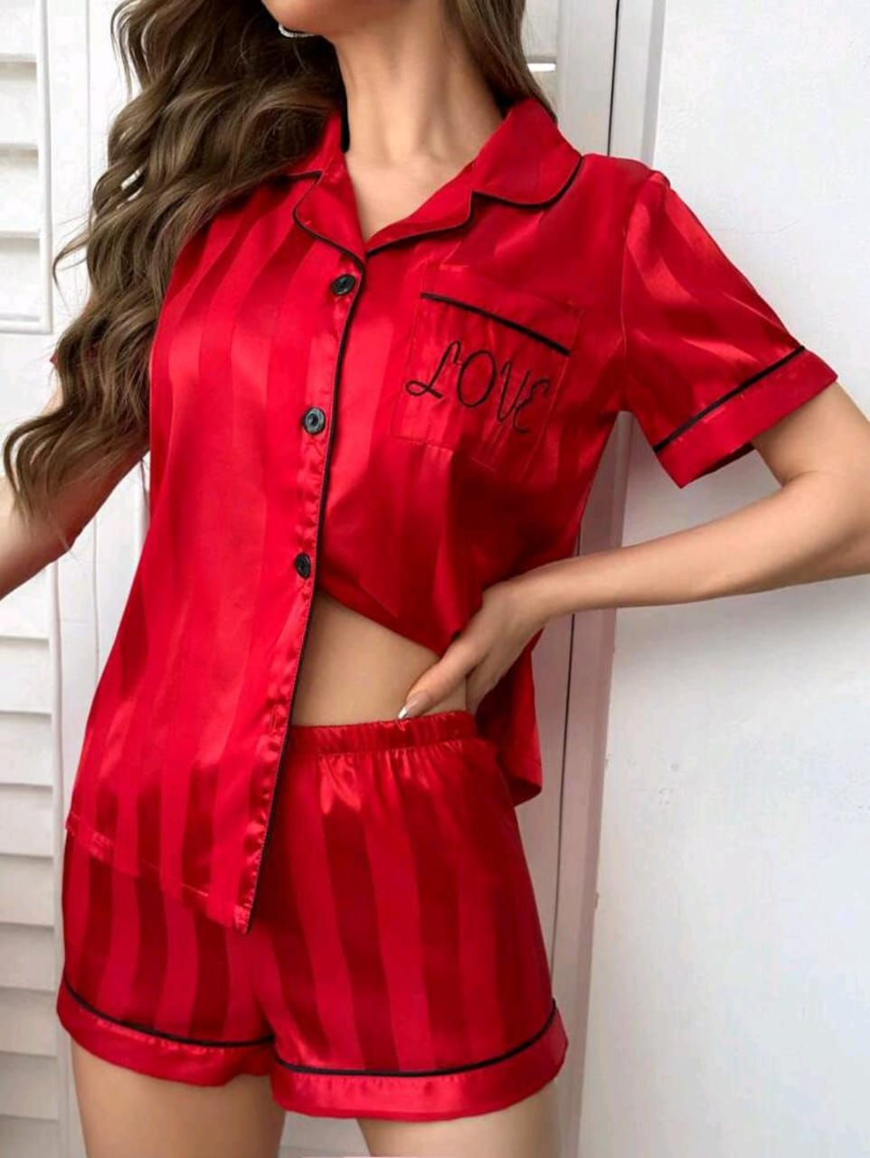 Cuddle Chic Pajama Set (Red)