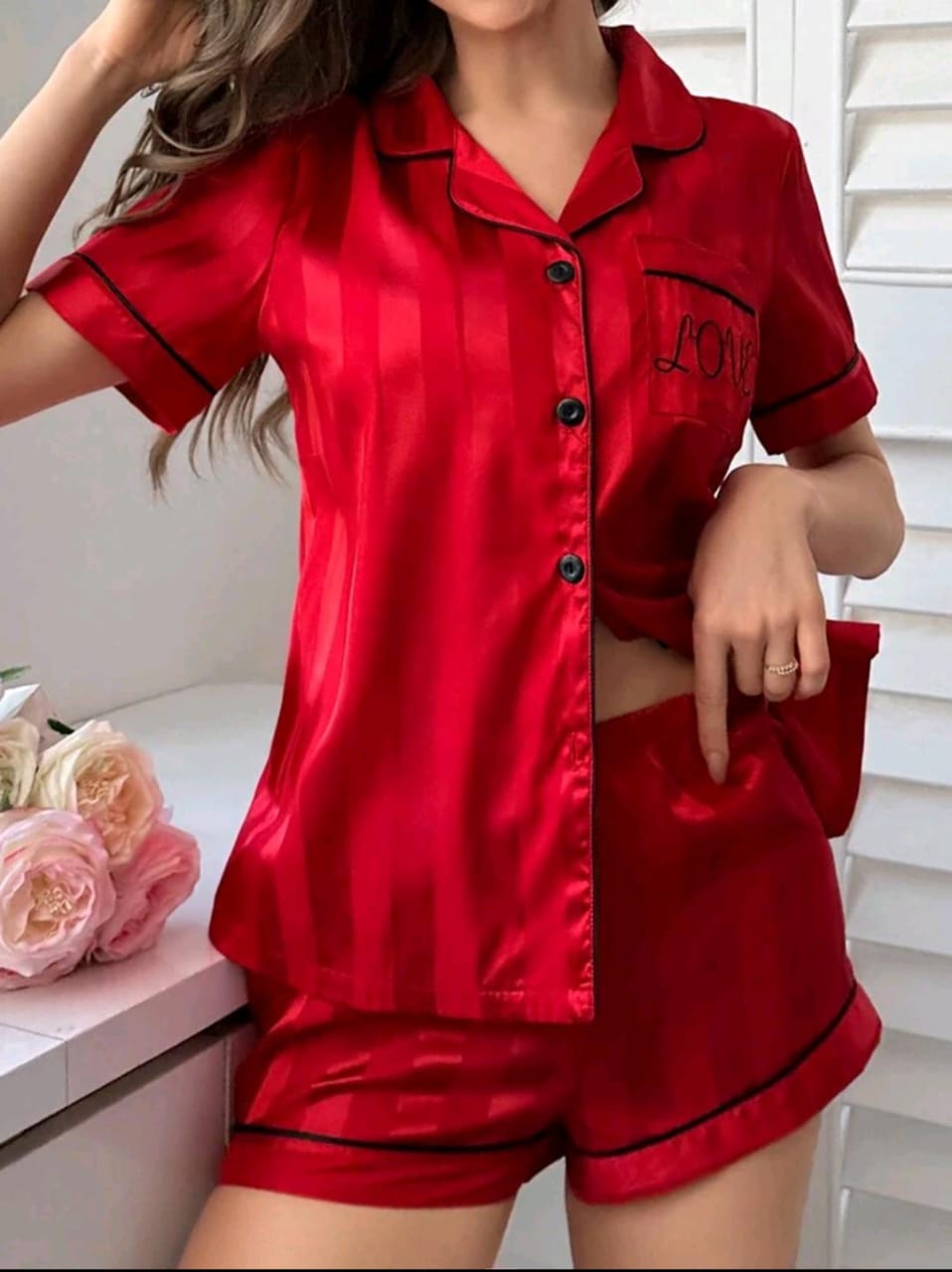 Cuddle Chic Pajama Set (Red)