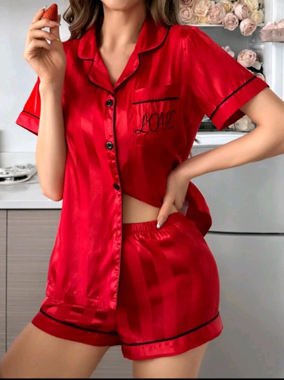 Cuddle Chic Pajama Set (Red)