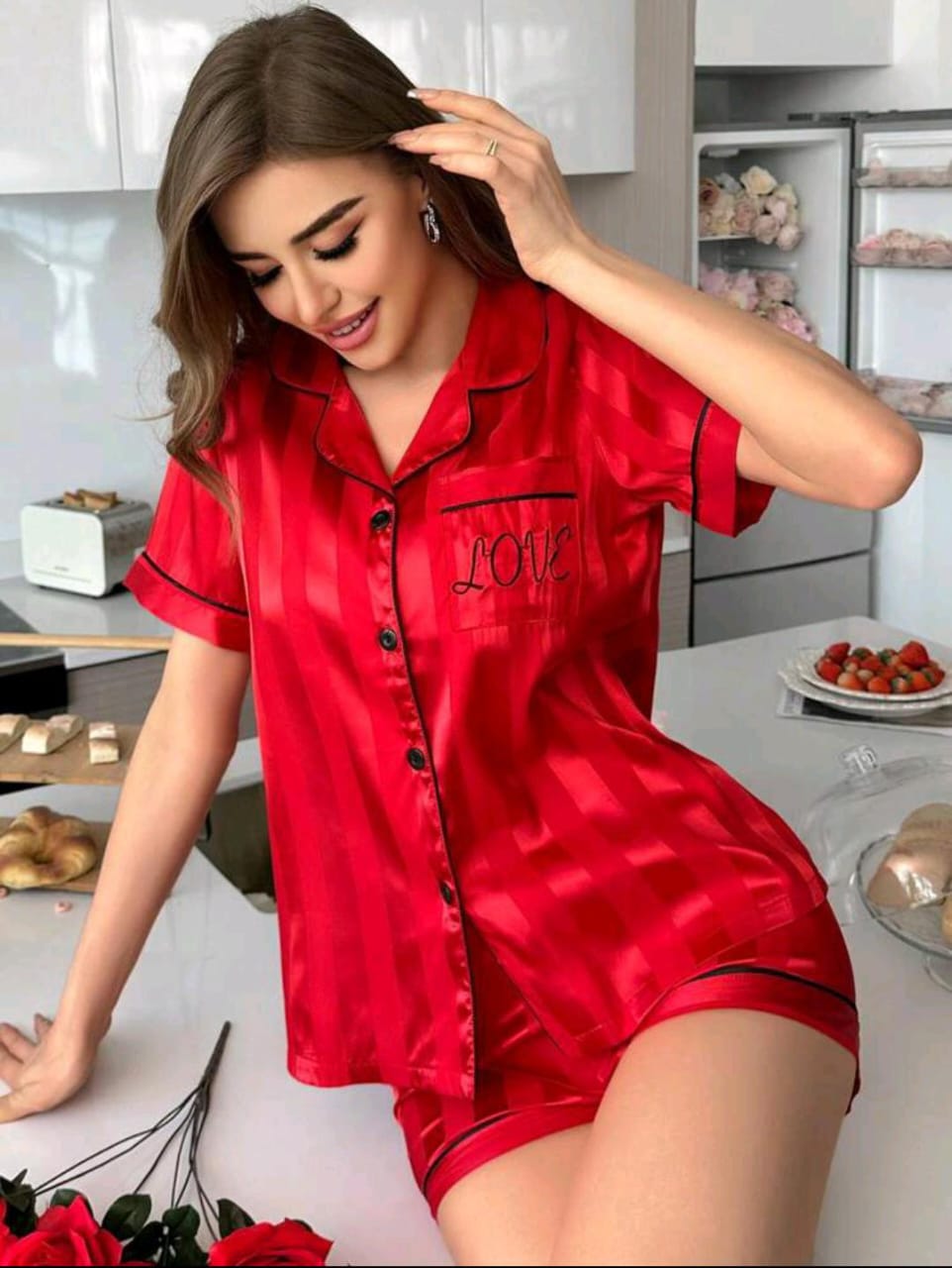 Cuddle Chic Pajama Set (Red)