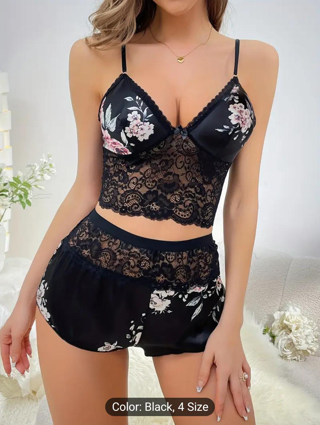 Lace & Bloom PJ Set