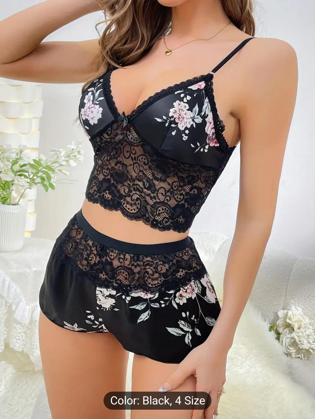 Lace & Bloom PJ Set