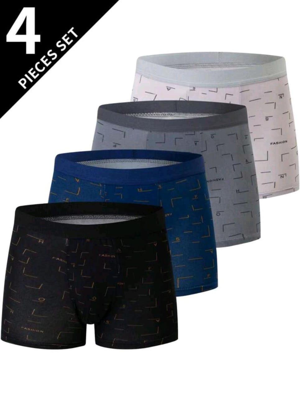 Comfort Luxe Boxer Set - Pack of 4 (Trendy Edge)