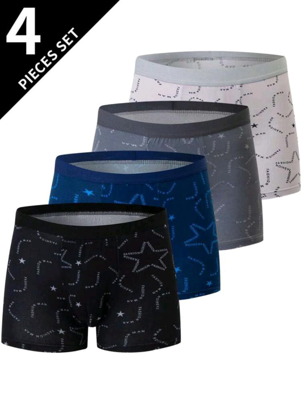 Comfort Luxe Boxer Set - Pack of 4 (Starry Vibes)