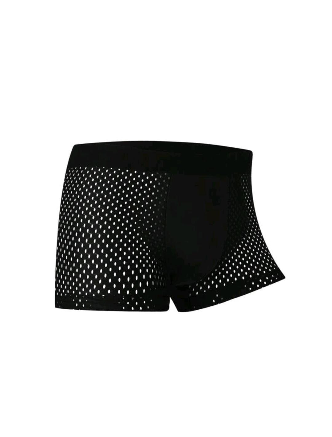 Ice Silk Mesh Boxer Set - Pack of 4 (Black)