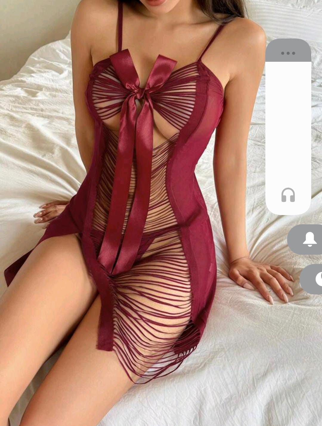 2 Piece Fringe Benefits (Burgundy)