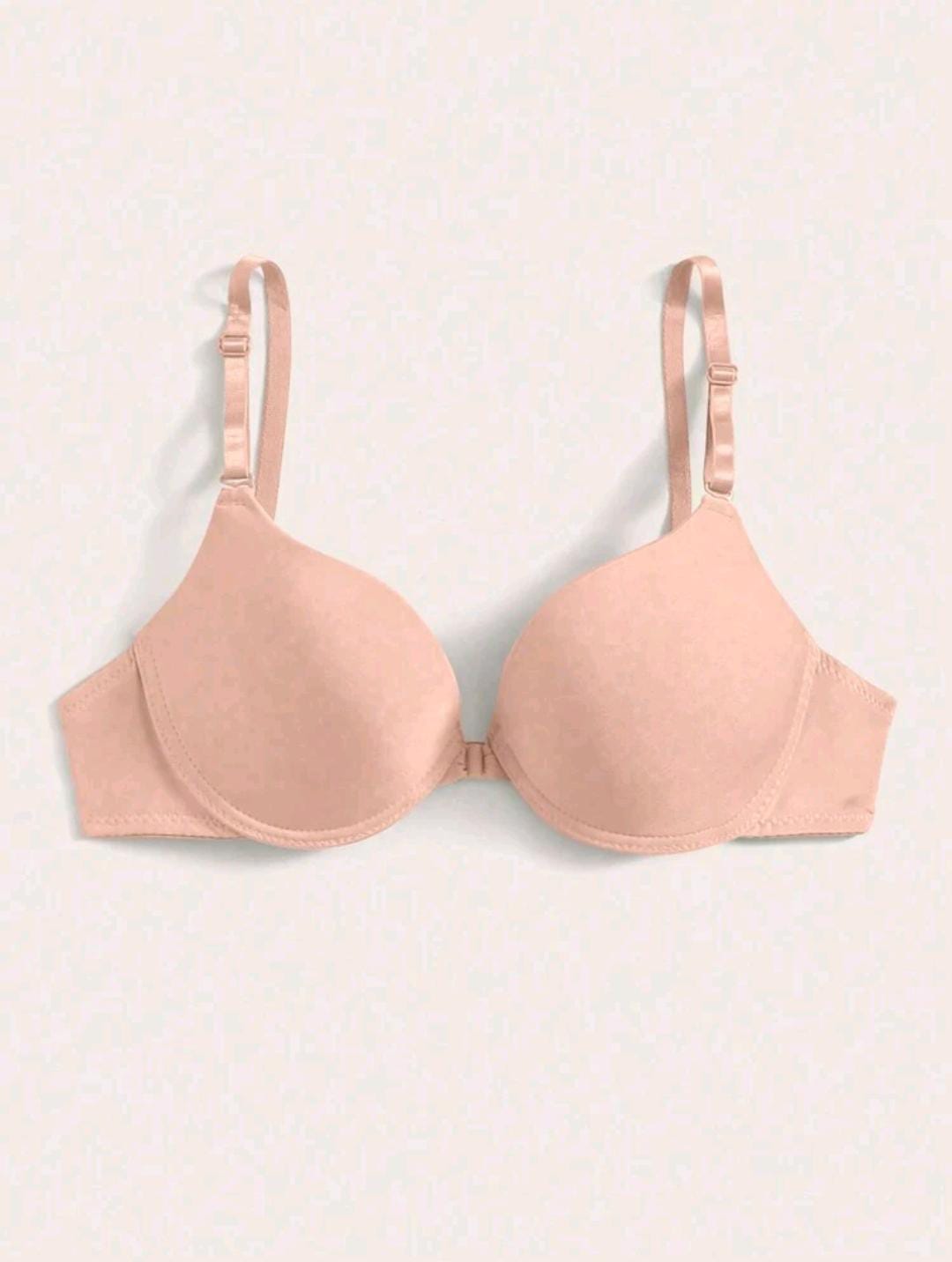 Sleek Embrace - Front Closure Push-Up Bra (Apricot)