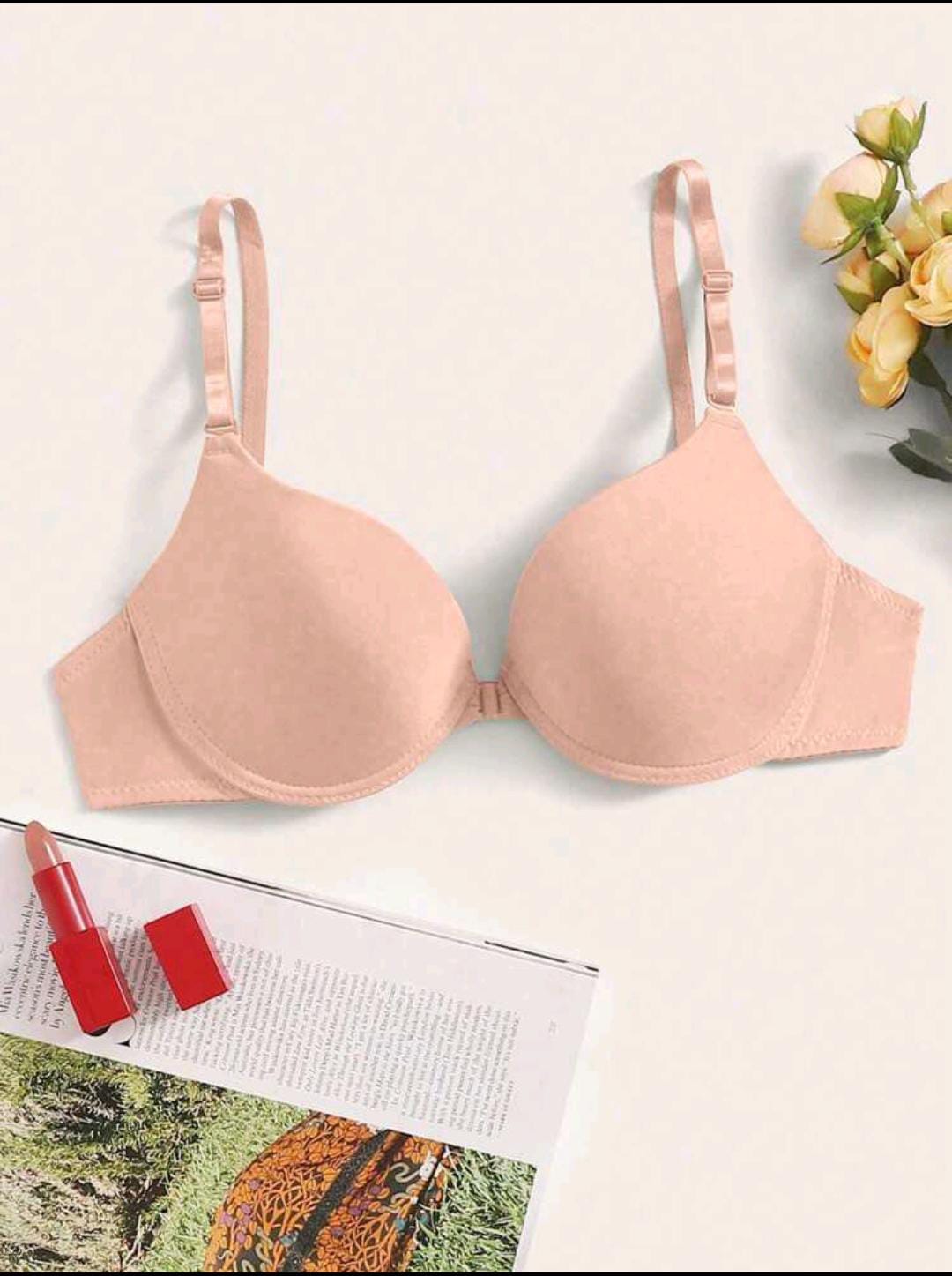 Sleek Embrace - Front Closure Push-Up Bra (Apricot)