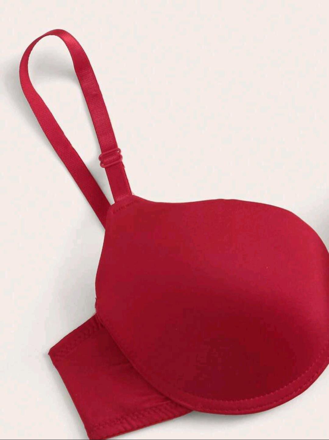 Sleek Embrace - Front Closure Push-Up Bra (Red)